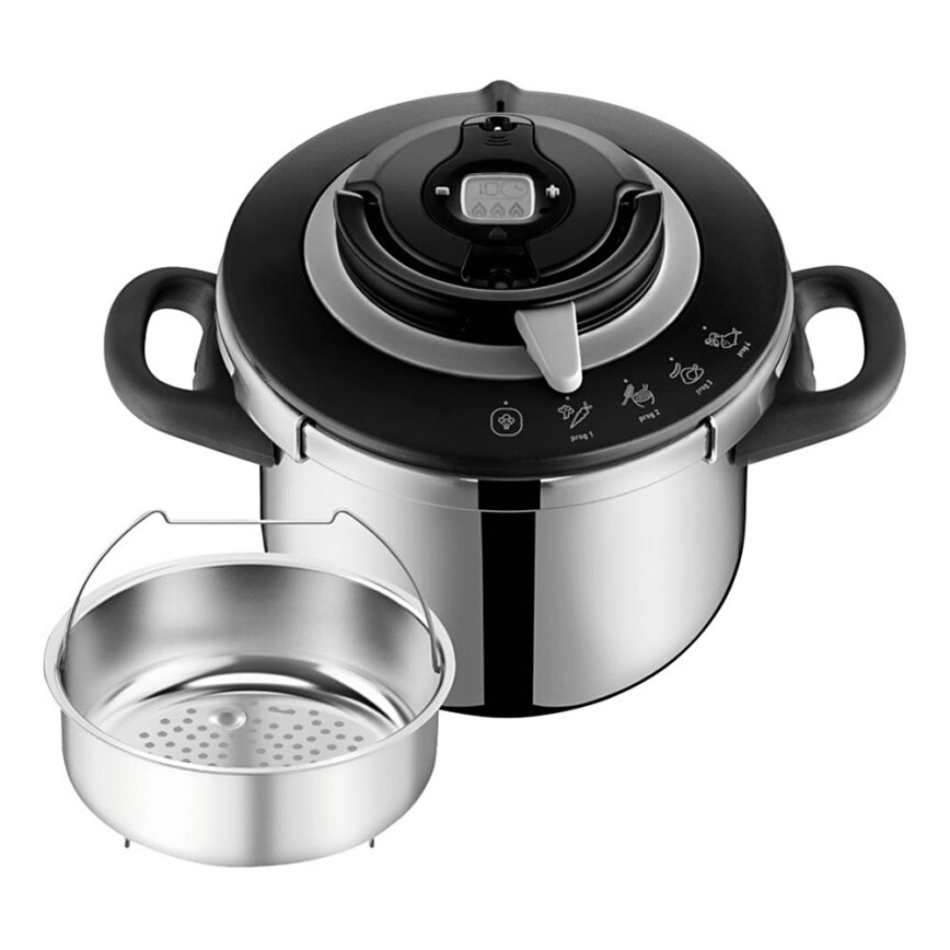 Tefal - Tryckkokare 6 l CLIPSO+ CHEF i rostfritt stål