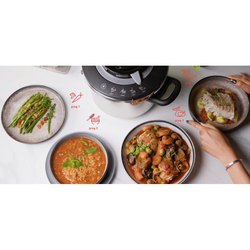 Tefal - Tryckkokare 6 l CLIPSO+ CHEF i rostfritt stål