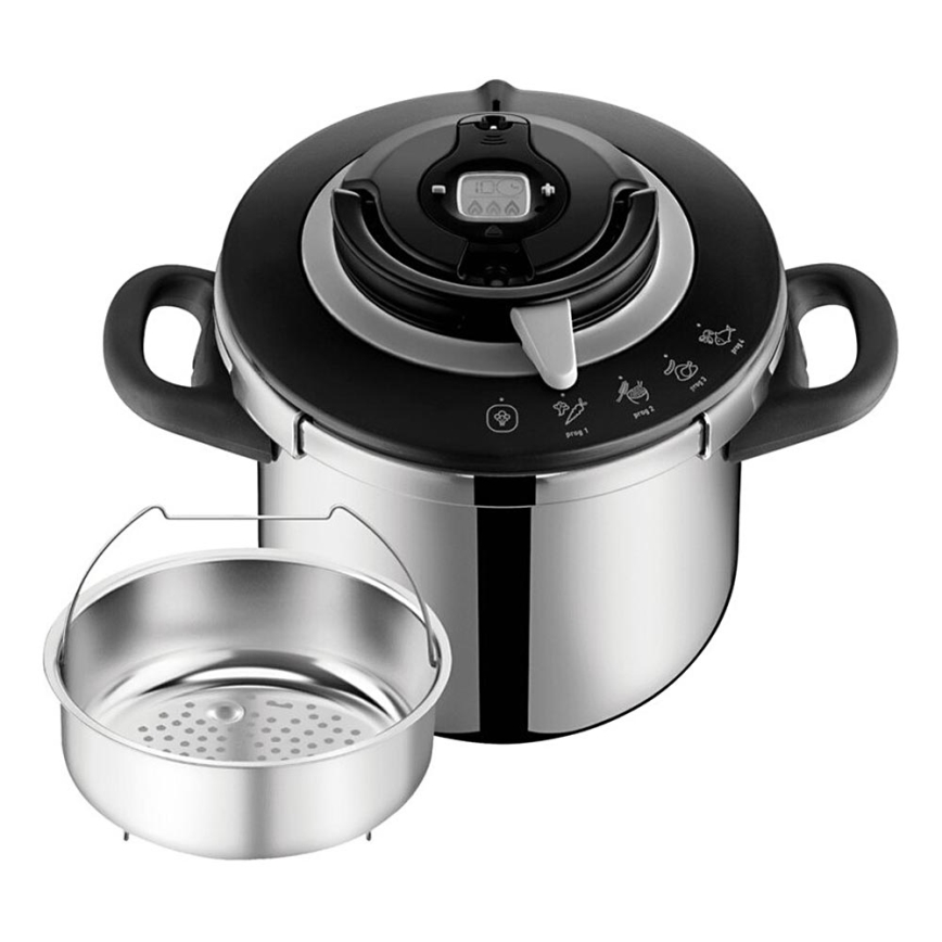Tefal - Tryckkokare 8 l CLIPSO+ CHEF rostfritt stål