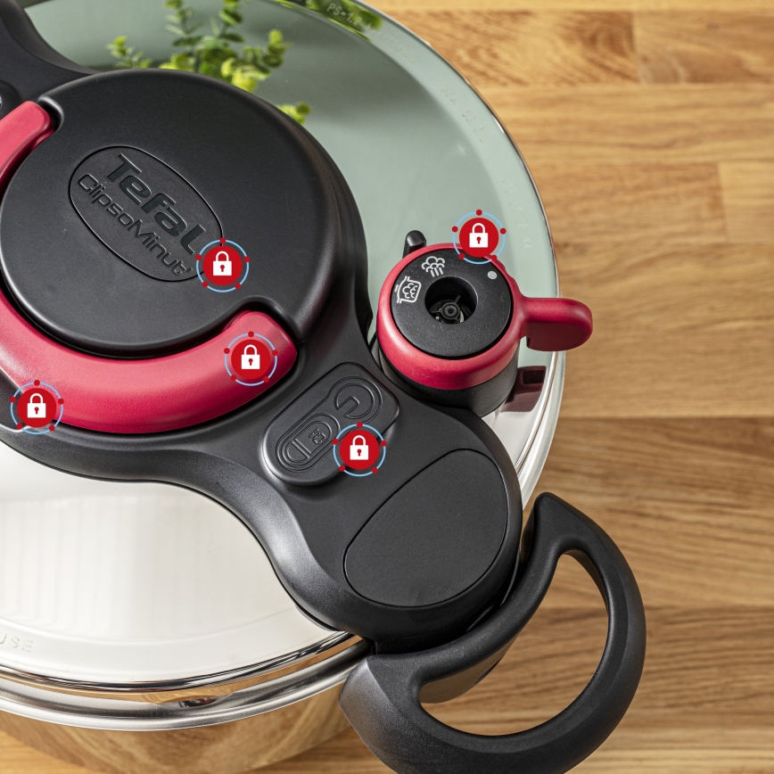 Tefal - Tryckkokare 9 l CLIPSO MINUT EASY