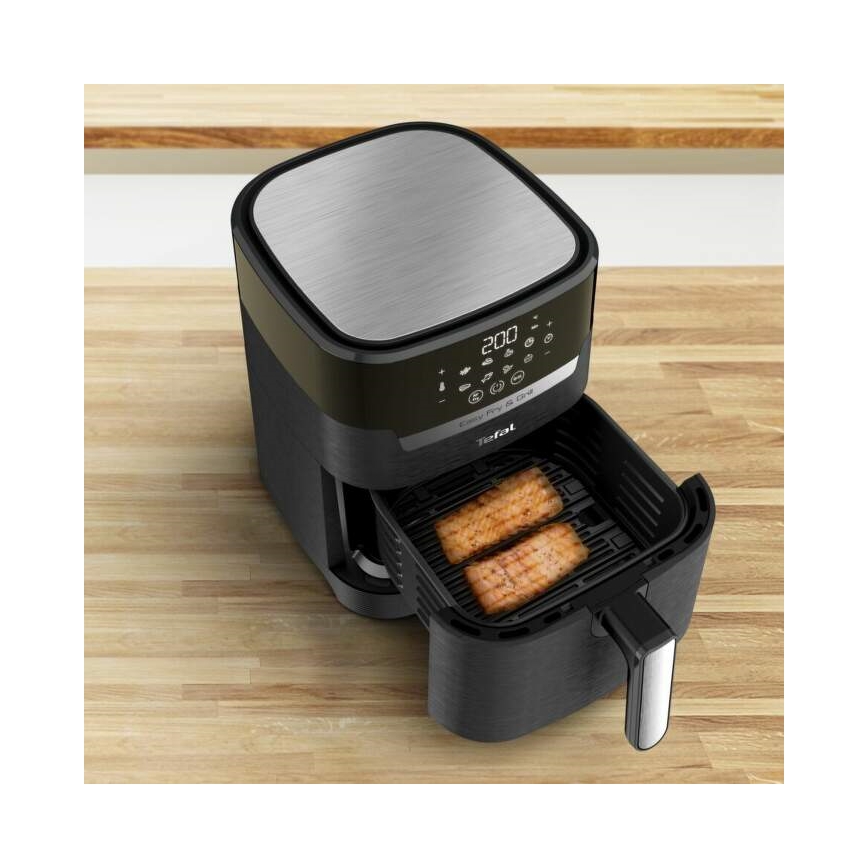 Tefal - Varmluftsfritös 4,2 l EASY FRY&GRILL 2i1 1550W/230V svart