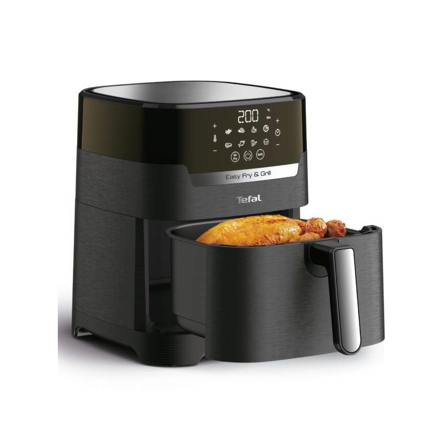 Tefal - Varmluftsfritös 4,2 l EASY FRY&GRILL 2i1 1550W/230V svart