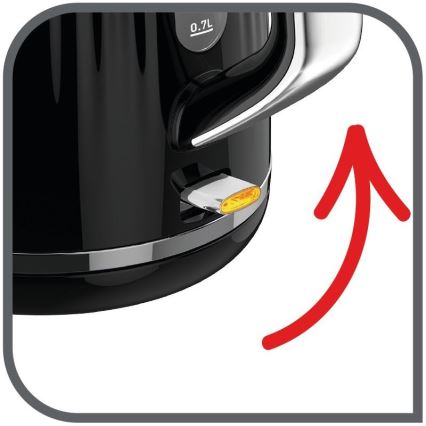 Tefal - Vattenkokare LOFT 1,7 l 2400W/230V svart