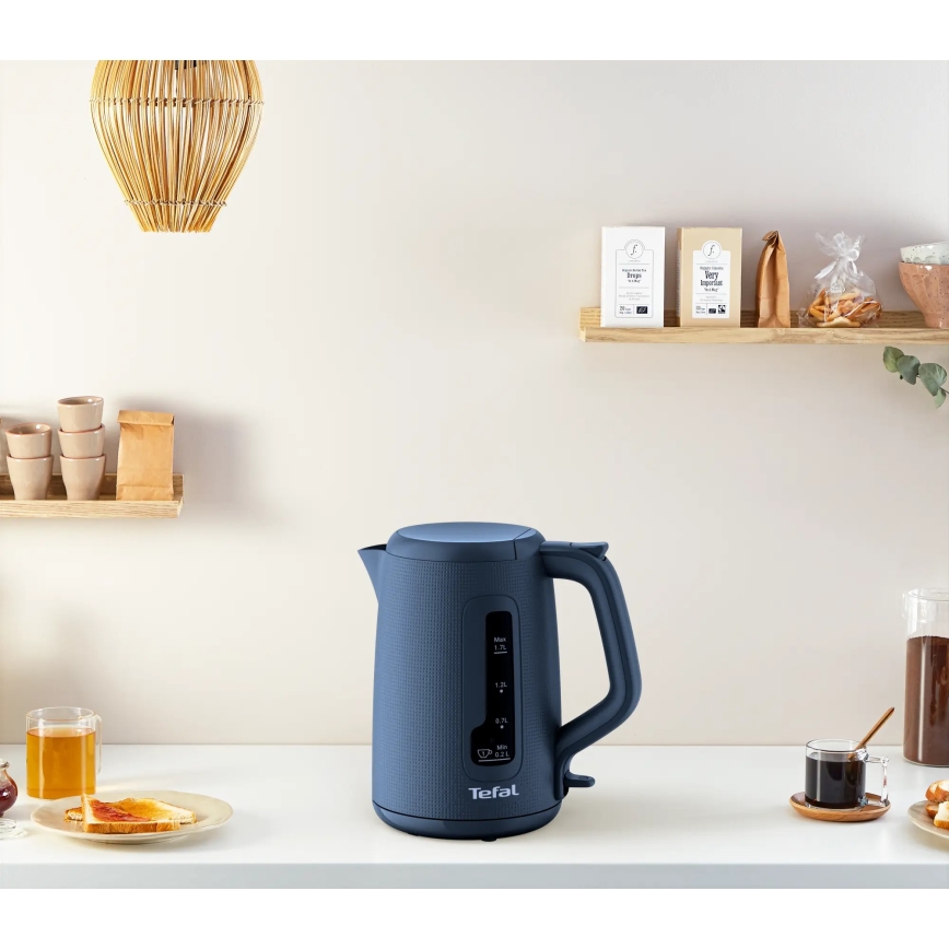 Tefal - Vattenkokare MORNING 1,7 l 2400W/230V blå