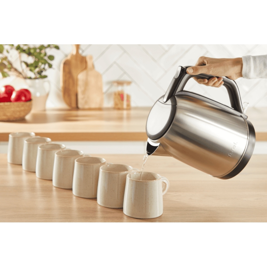 Tefal - Vattenkokare SUBITO 1,7l 2400W/230V rostfri/svart