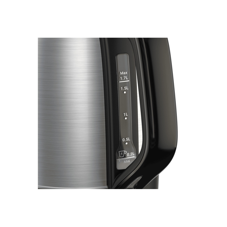 Tefal - Vattenkokare SUBITO 1,7l 2400W/230V rostfri/svart