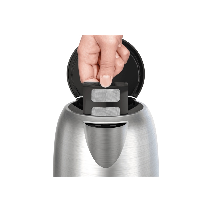 Tefal - Vattenkokare SUBITO 1,7l 2400W/230V rostfri/svart