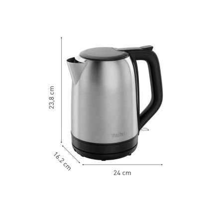 Tefal - Vattenkokare SUBITO 1,7l 2400W/230V rostfri/svart