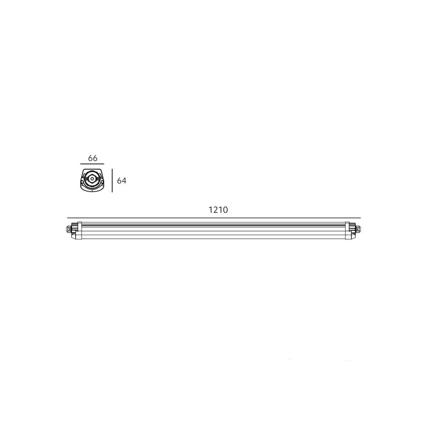 Teknisk LED-lysrörsarmatur LUMEXO LED/36W/230V 4000K IP65 121 cm