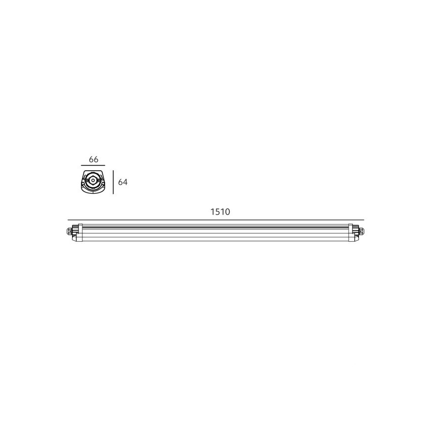 Teknisk LED-lysrörsarmatur LUMEXO LED/50W/230V 4000K IP65 151 cm