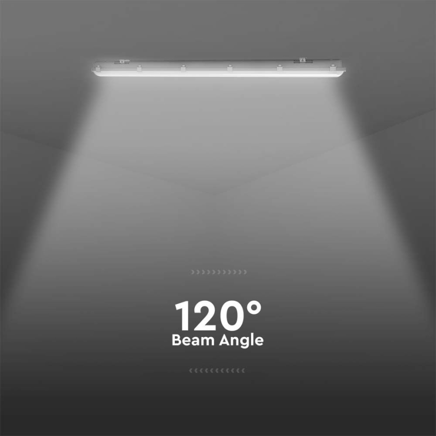 Teknisk LED-lysrörsarmatur med rörelse- och skymningssensor LED/36W/230V 6500K IP65 120 cm