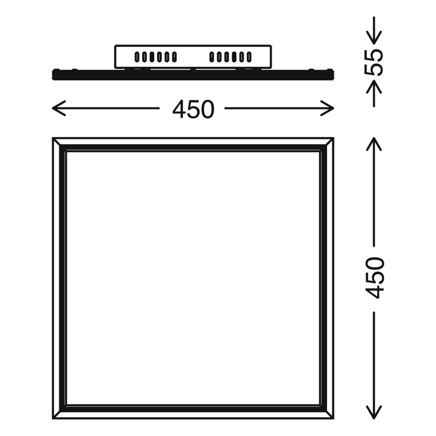Telefunken 300906TF -LED Dimbar panel LED/24W/230V + Fjärrstyrd 3000-6000K