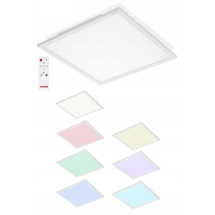 Telefunken 301606TF - LED RGBW Ljusreglerad panel LED/24W/230V 4000K + fjärrkontroll