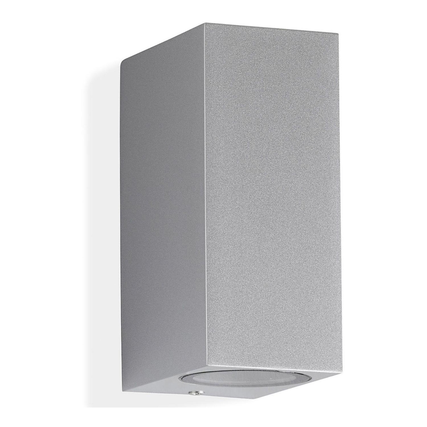Telefunken 307004TF - LED vägglampa för utomhusbruk 2xGU10/5W/230V IP44 silver