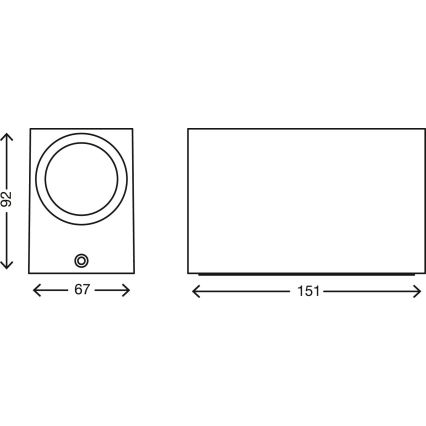 Telefunken 307004TF - LED vägglampa för utomhusbruk 2xGU10/5W/230V IP44 silver