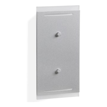 Telefunken 307704TF - LED vägglampa för utomhusbruk 2xLED/3W/230V IP44 silver