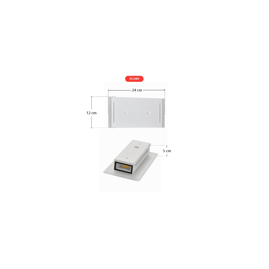 Telefunken 307706TF - LED vägglampa för utomhusbruk 2xLED/3W/230V IP44 vit