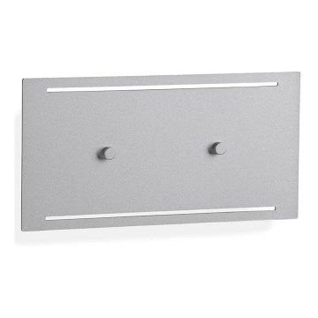 Telefunken 307804TF - LED vägglampa för utomhusbruk 2xLED/3,5W/230V IP44 silver