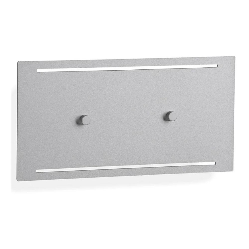 Telefunken 307804TF - LED vägglampa för utomhusbruk 2xLED/3,5W/230V IP44 silver