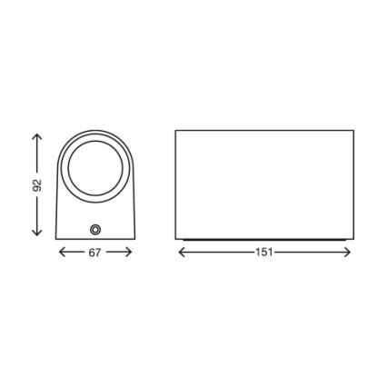 Telefunken 308006TF - LED vägglampa för utomhusbruk 2xGU10/5W/230V IP44