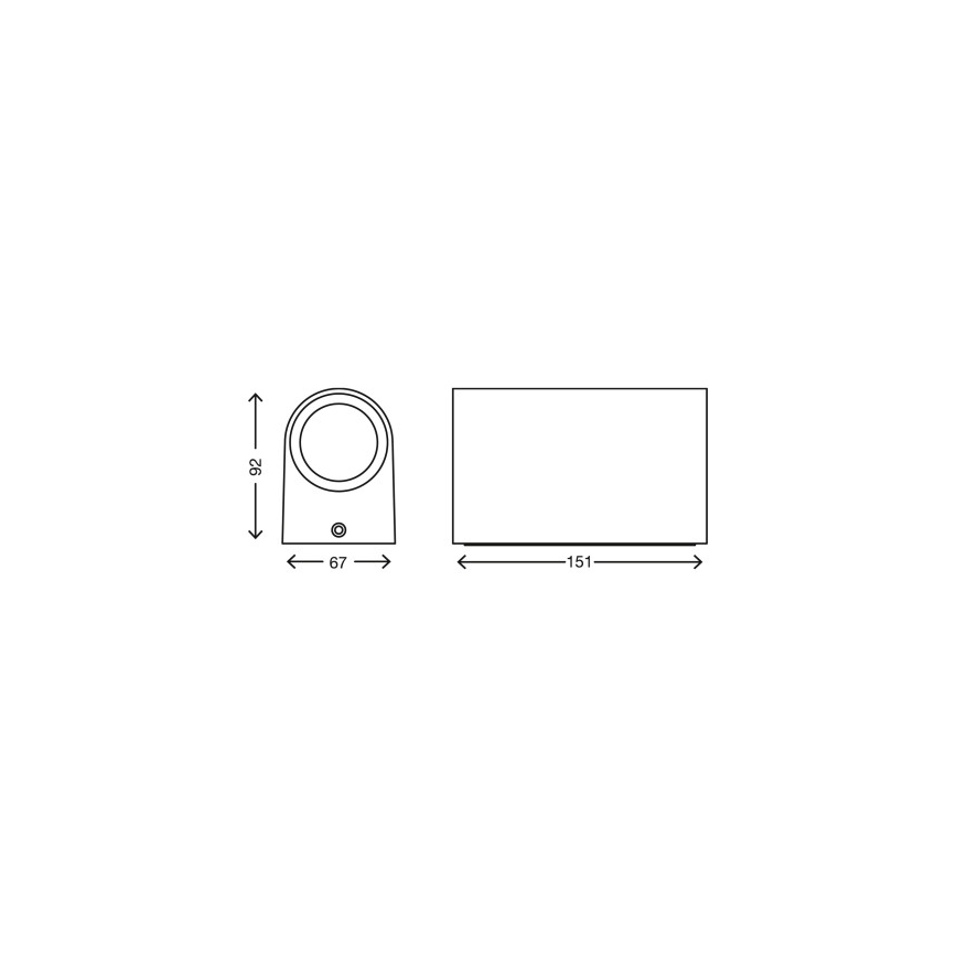 Telefunken 308006TF - LED vägglampa för utomhusbruk 2xGU10/5W/230V IP44