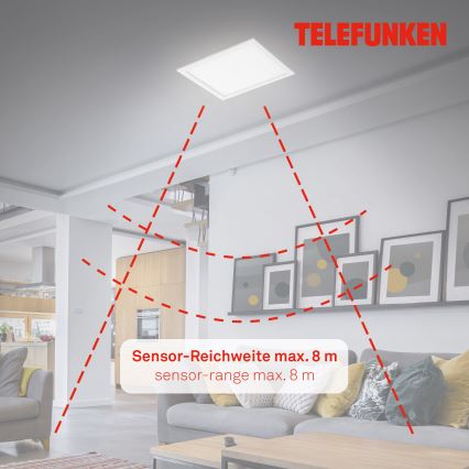 Telefunken 308606TF - LED fäst panel med sensor LED/13W/230V