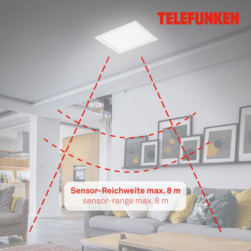Telefunken 308606TF - LED fäst panel med sensor LED/13W/230V