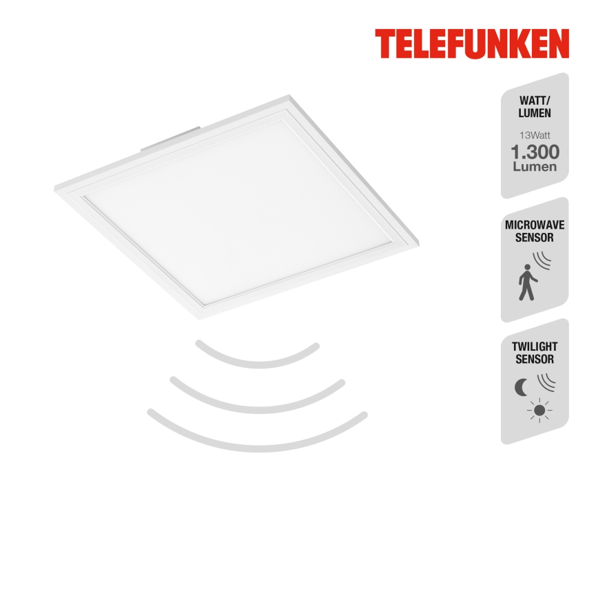 Telefunken 308606TF - LED fäst panel med sensor LED/13W/230V