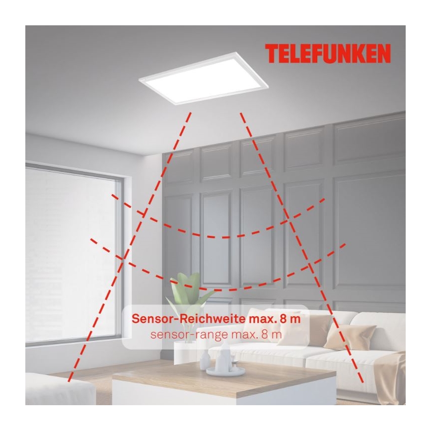 Telefunken 308706TF - LED taklampa med sensor LED/36W/230V