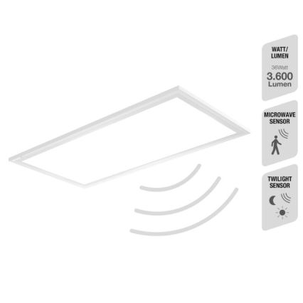 Telefunken 308706TF - LED taklampa med sensor LED/36W/230V