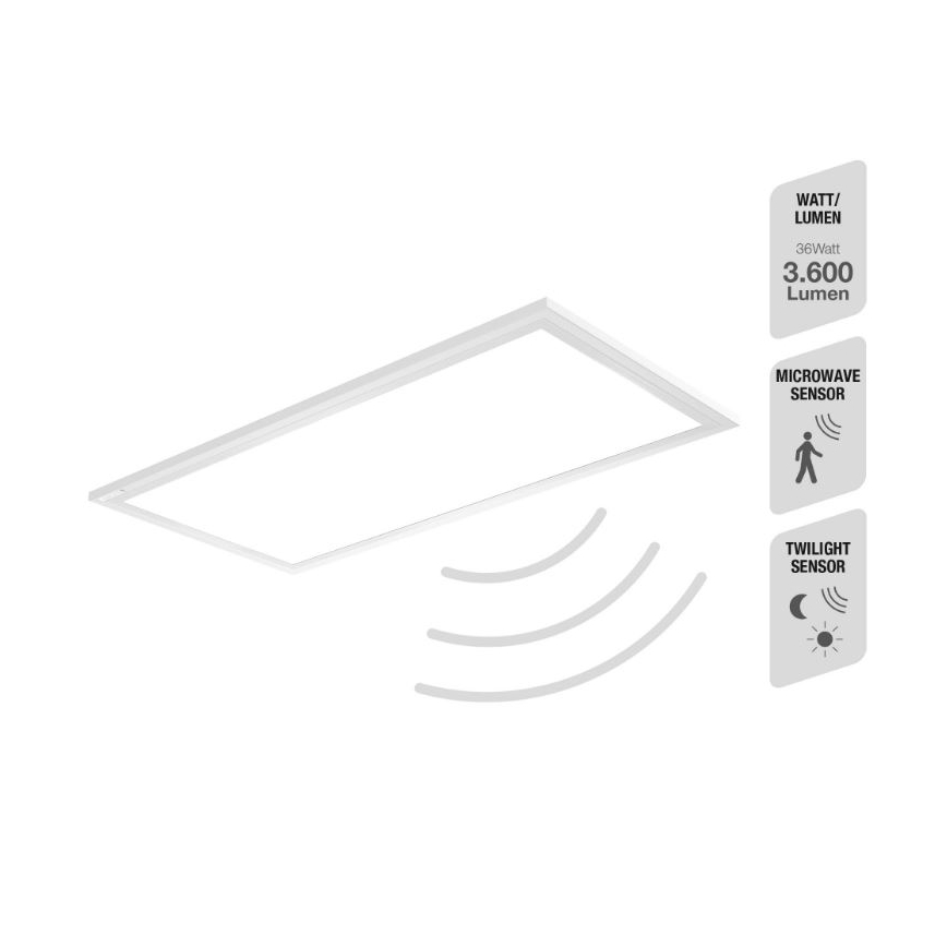 Telefunken 308706TF - LED taklampa med sensor LED/36W/230V