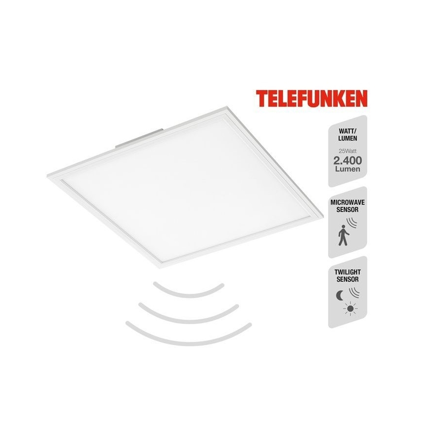 Telefunken 308806TF - LED fäst panel med sensor LED/25W/230V 4000K