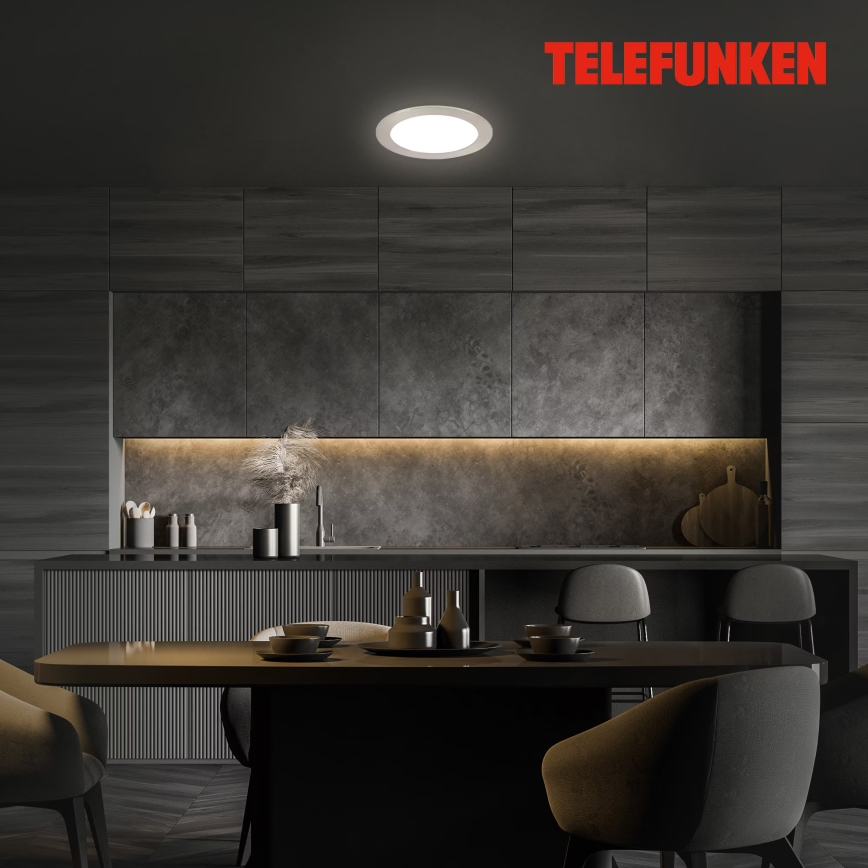 Telefunken 309402TF - LED RGBW Ljusreglerad hängande badrumslampa LED/12W/230V 2700-6500K IP23 Wi-Fi Tuya