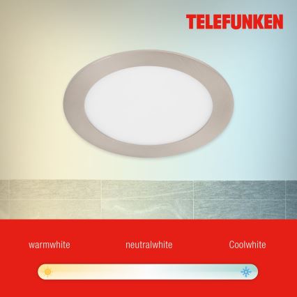 Telefunken 309402TF - LED RGBW Ljusreglerad hängande badrumslampa LED/12W/230V 2700-6500K IP23 Wi-Fi Tuya