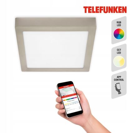 Telefunken 309602TF - LED RGBW Dimbar taklampa LED/18W/230V 2700-6500K Wi-Fi Tuya
