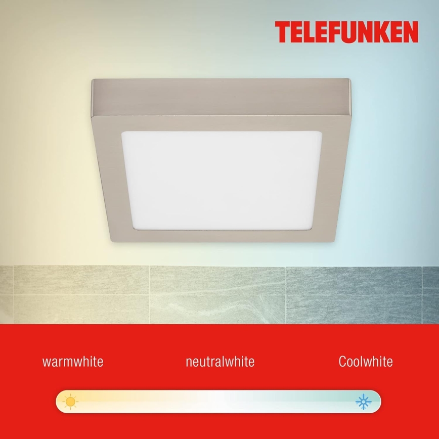 Telefunken 309602TF - LED RGBW Dimbar taklampa LED/18W/230V 2700-6500K Wi-Fi Tuya