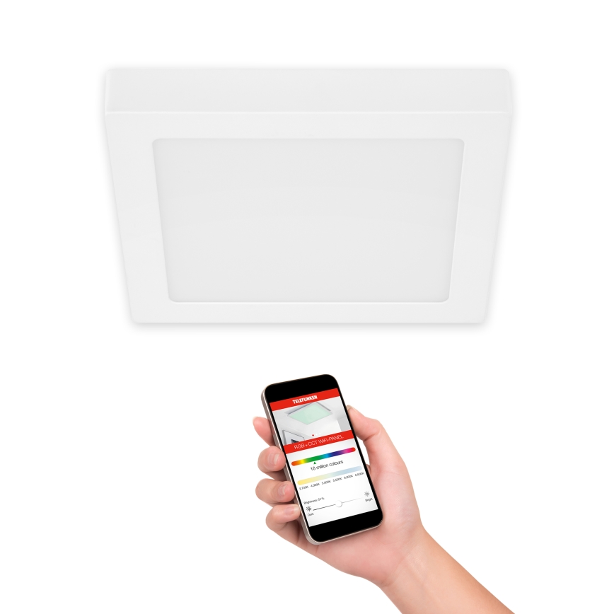 Telefunken 309606TF - LED RGBW Dimbar taklampa LED/18W/230V 2700-6500K Wi-Fi Tuya