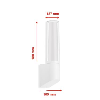 Telefunken 311306TF - LED utomhusväggarmatur LED/8W/230V 4000K IP44 vit