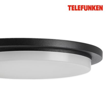 Telefunken 312505TF-LED Utomhus vägglampa med sensor LED/10W/230V IP44 svart