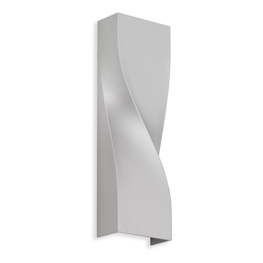 Telefunken 312704TF - LED vägglampa för utomhusbruk 2xLED/5,5W/230V IP44 silver