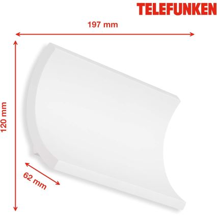 Telefunken 312806TF - LED vägglampa för utomhusbruk 2xLED/6W/230V IP44 vit