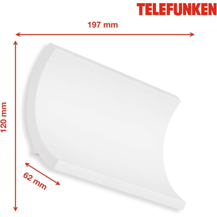 Telefunken 312806TF - LED vägglampa för utomhusbruk 2xLED/6W/230V IP44 vit