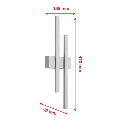 Telefunken 313204TF - LED vägglampa för utomhusbruk 2xLED/8W/230V IP44
