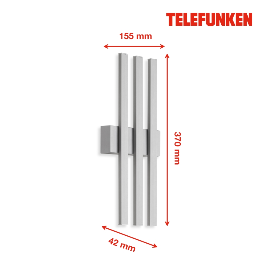 Telefunken 313304TF - LED vägglampa för utomhusbruk 3xLED/4W/230V IP44