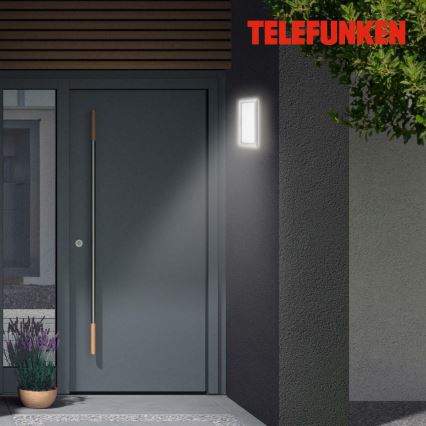 Telefunken 313604TF - LED vägglampa för utomhusbruk LED/16W/230V IP44 silver