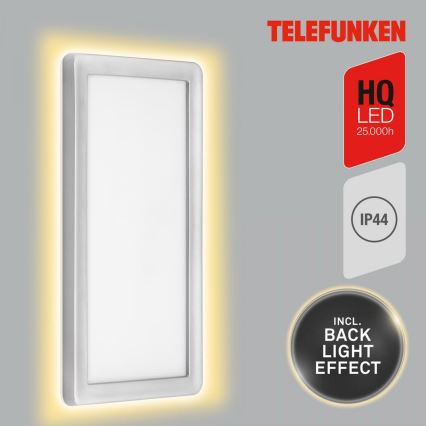 Telefunken 313604TF - LED vägglampa för utomhusbruk LED/16W/230V IP44 silver