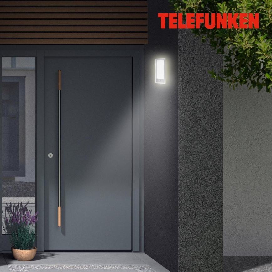 Telefunken 313904TF - LED Utomhus vägglampa med sensor LED/16W/230V IP44