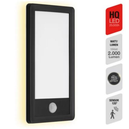 Telefunken 313905TF - LED Utomhus vägglampa med sensor LED/16W/230V IP44