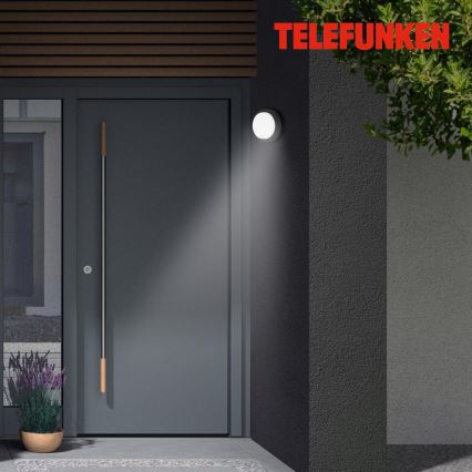 Telefunken 315305TF - LED Utomhus vägglampa med sensor LED/12W/230V IP44 svart