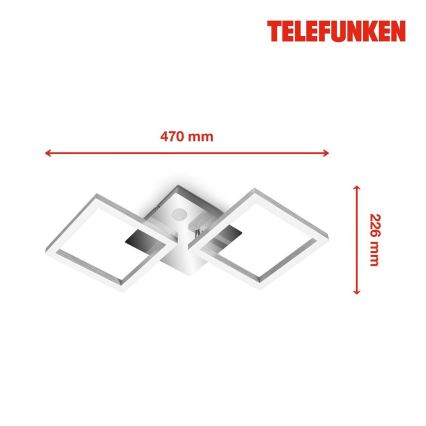 Telefunken 318508TF - LED taklampa med sensor FRAME LED/12W/230V 3000K matt krom